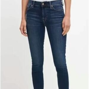 7 for All Mankind b(air) Denim The Skinny Ankle Jeans Dark Wash Size 24